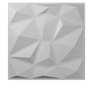13 pièces 3D Stickers muraux auto-adhésif PVC carreaux muraux décor de chambre bricolage 3D papier peint décoration murale salon autocollant mural chambre d'enfants(blanc)