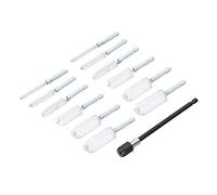 13 Pièces Brosses Alésage Nylon pour Perceuse Électrique - Kit Complet avec Tige 1/4 et Extension 15cm pour Nettoyage Professionnel de Surfaces Métalliques et Difficiles