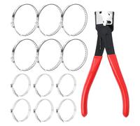 13 Pièces Collier de Serrage Inox et Pince Collier Cardan Pince à Collier de Serrage Avec Petit et Grand Kit D'assortiment de Pince de Démarrage CV en Acier Inoxydable pour L'entretien Automobile