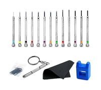 13 Pièces Jeu De Tournevis Horloger 0 6-2 0 Mm Précision Pour Ensemble De Lunettes De Montre Kit D'outils De Réparation Avec Étui Avec Tournevis Avec Outils Outil Professionnel