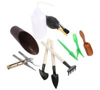 13 Pièces Kit Outils de Jardinage, Bois et Acier | Arrosage Précis, Souffleur à Air Doux, Outils de Transplantation, pour Pots et Petites Plantes en Intérieur