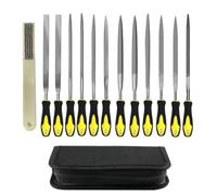 13 Pièces Limes et Râpes - Mini Lime Set, Limes à Aiguilles Outils et Brosse de Nettoyage, Mini Limes Aiguilles Râpe Set pour Métal et Bois Céramique
