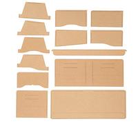 13 pièces modèle de portefeuille acrylique, bricolage universel fait à la main cuir artisanat acrylique modèle Kit clair fait à la main