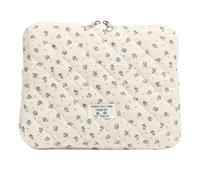 13 Pouce Boîtier à Manche pour Ordinateur Portable Floral bouffé, Sac de Protection esthétique pour Ordinateur Portable, Couverture pour Ordinateur Portable Doux matelassé(Beige)