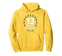 13 Raisons pour lesquelles ne Pas Choisir Un Message inspirant pour la Vie Sweat à Capuche, Unisexe pour Adultes, Citron, S