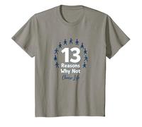 13 Raisons pour lesquelles ne Pas Choisir Un Message inspirant pour la Vie T-Shirt, Enfant, Ardoise, 12 Ans