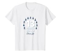 13 Raisons pour lesquelles ne Pas Choisir Un Message inspirant pour la Vie T-Shirt, Enfant, Blanc, 8 Ans