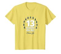 13 Raisons pour lesquelles ne Pas Choisir Un Message inspirant pour la Vie T-Shirt, Enfant, Citron, 8 Ans