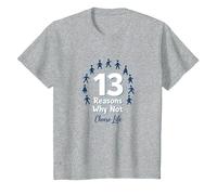 13 Raisons pour lesquelles ne Pas Choisir Un Message inspirant pour la Vie T-Shirt, Enfant, Gris Chiné, 12 Ans
