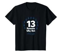 13 Raisons pour lesquelles ne Pas Choisir Un Message inspirant pour la Vie T-Shirt, Enfant, Noir, 12 Ans