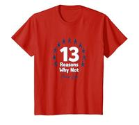 13 Raisons pour lesquelles ne Pas Choisir Un Message inspirant pour la Vie T-Shirt, Enfant, Rouge, 12 Ans