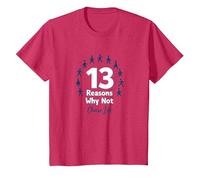 13 Raisons pour lesquelles ne Pas Choisir Un Message inspirant pour la Vie T-Shirt, Enfant, Rouge chiné, 8 Ans