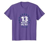 13 Raisons pour lesquelles ne Pas Choisir Un Message inspirant pour la Vie T-Shirt, Enfant, Violet chiné, 12 Ans