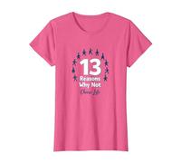 13 Raisons pour lesquelles ne Pas Choisir Un Message inspirant pour la Vie T-Shirt, Femme, Rose chiné, XL