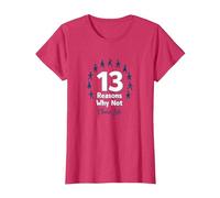 13 Raisons pour lesquelles ne Pas Choisir Un Message inspirant pour la Vie T-Shirt, Femme, Rouge Chiné, XXL