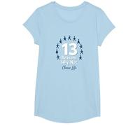 13 Raisons pour lesquelles ne Pas Choisir Un Message inspirant pour la Vie T-Shirt, Fille, Bleu Céleste, M