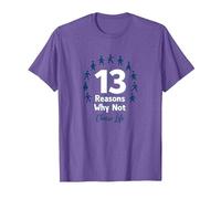 13 Raisons pour lesquelles ne Pas Choisir Un Message inspirant pour la Vie T-Shirt, Homme, Violet Chiné, L