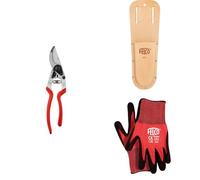 13 Sécateur Professionnel Bypass 30 mm Ultra Puissant + Étui de Transport 923 + Gant de Protection 701XL pour Taille Intensive