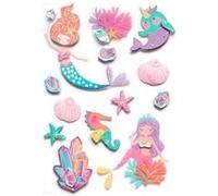 Graine créative Stickers Sirènes – 13 pièces – Effet 3D – 60 mm