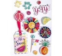 13 stickers 3D - Summer Party Multicolore G