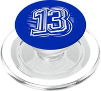 13 - "Unlucky to Some - Numéro 13 Blanc pour Les équipes Sportives PopSockets PopGrip pour MagSafe