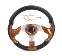 13" Volant de course 320 mm pour matériau PU pour volant sport drift 320 mm noir bleu aspect bois volant universel de voiture 13 pouces pour tuning roue de course légère 320 mm ergonomique (bois de