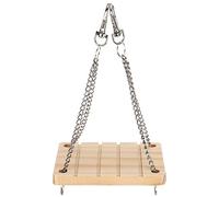 13 x 9 x 7 cm / 5,12 x 3,54 x 2,76 po Balançoire Suspendue en Bois pour Hamster, hamac, perchoir pour Oiseaux, Jouets pour Cage, Plateforme de Jeu en Bois, Support d'exercice