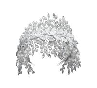 130 * 100 mm Gold/Silver Pearl Crystal Crown Bridal for Wedding Tiara Princess Queen Crown Righestone Bridal Bandband