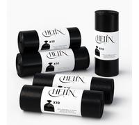 130 L / 100 pièces - Sacs Poubelle Grande Capacité - Résistants 30 Microns, Anti-Fuites, Noir Opaque