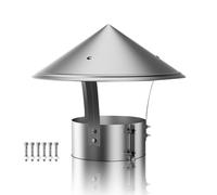 130 Mm Chapeau CheminéE Acier Inoxydable Chapeau De CheminéE Couvercle De Pluie Hotte De ChemInéE Couvercle De ChemiNéE Chapeau De ChemiNéE De Toit(304 material,80 mm(3 in))