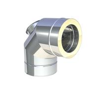 Ø 130 mm Jeremias DW FU Angle 87° avec ouverture de nettoyage pour les combustibles solides Brillant