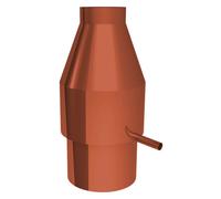 Ø 130 mm Jeremias DW FU hotte déflectrice avec évacuation incl. fermeture de bouche en cuivre