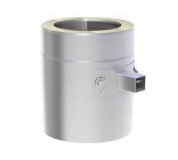 Ø 130 mm Jeremias DW Vision élément de longueur 250 mm avec fixation pour support mural Brossé