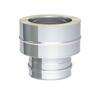 Ø 130 mm, Jeremias Transition EW-SILVER avec manchon vers DW-SILVER