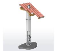 Ø 130 mm kit complet conduit de cheminee a construction legere 7 m