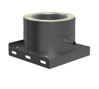 Ø 130 mm Plaque de base Jeremias DW Vision montage mural avec évacuation latérale des condensats Couleur RAL