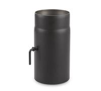 Ø 130 mm - Tuyau de poêle 25 cm avec registre Noir - 2ème choix