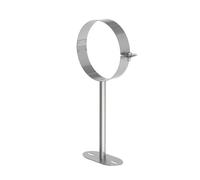 Ø 130 mm Tuyau de poêle double paroi Jeremias ISO-Line Adaptateur mural mural jusqu'à 250 mm Acier inox brossé