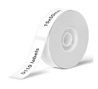 NIIMBOT Etiquettes thermiques (1.5 x 5 cm) pour D11 D110 D101 H1S autocollant étanche, 1 rouleau de 130 (blanc)