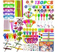 130 Pièces Kit Cadeau Pinata Fournitures de Fête Anniversaire, Jouets Assortiment Accessoire Gadgets Set, Party Favors Remplissage Prix Carnival Pâques Halloween Stuffers Noël pour Enfants