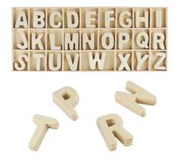 130 Pièces Lettres de Majuscules en Bois, Mini Lettre en Bois, Lettres majuscules en Bois Alphabet A à Z pour Les écoles, Familles, Mariages,Intérêts, Bricolage, Cadeaux