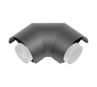Ø 130 Tuyau de poêle Protection de rayonnement Coude 90 degres gisant Gris