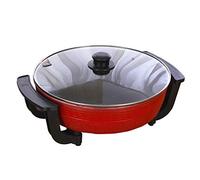 1300W Double Hot Pot, Fondue Chinoise Pot de Canard Mandarin avec Socle Chauffant, Couvercle 6L de Grande Capacité Courant Alternatif 220V