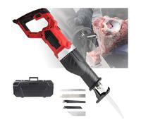 1300w scie électrique à os de main, scie à os de boucher pour couper les os de viande congelée, porc, bacon, coupe-viande alternative commerciale, corps pivotant (rouge, 1300w)