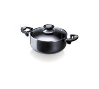 Beka 13071244 Pro Induc Anthracite Faitout + couvercle verre en aluminium intérieur revêtu 24 cm