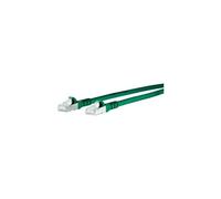 Metz Connect 1308450555-E RJ45 Câble réseau, câble patch CAT 6a S/FTP 0.50 m vert feuille de blindage, blindage par tresse