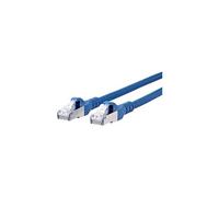 1308451044-E RJ45 Câble réseau, câble patch CAT 6a S/FTP 1.00 m bleu avec cliquet dencastrement