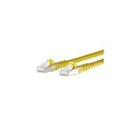 1308451077-E RJ45 Câble réseau, câble patch CAT 6a S/FTP 1.00 m jaune avec cliquet dencastrement