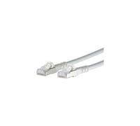 1308451088-E RJ45 Câble réseau, câble patch CAT 6a S/FTP 1.00 m blanc avec cliquet dencastrement