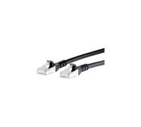 1308452000-E RJ45 Câble réseau, câble patch CAT 6a S/FTP 2.00 m noir avec cliquet dencastrement